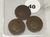 (2) 1869, 1870 Indian Cents