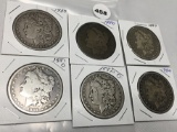 6X$ (2) 1880, 81-O, 82-O, (2) 84 Morgan Dollars