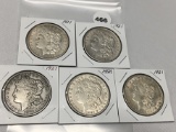 5X$ 1921 Morgan Dollars