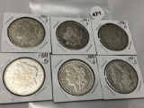 6X$ 1921-S Morgan Dollars
