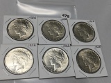 6X$ 1922 Peace Dollars