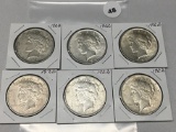 6X$ 1922 Peace Dollars