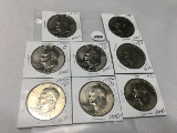 Lot of 8 UNC Ike Dollars