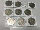 Lot of 9 Ike Dollars