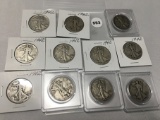 (11) 1942 Walking Liberty Halves