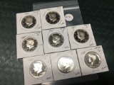 Lot of 8 1970's Proof Kennedy Half Dollars, All Different Dates