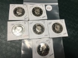 Lot of 6 1970's Proof Kennedy Half Dollars, All Different Dates