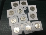Lot of 11 1965-69 Kennedy Half Dollars