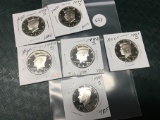Lot of 6 1990-1995 Proof Kennedy Half Dollars