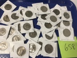 Lot of 40 1970's Mixed Date Kennedy Half Dollars, Majority UNC