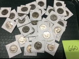 Lot of 40 1970's Mixed Date Kennedy Half Dollars, Majority UNC