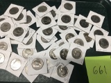 Lot of 40 1970's Mixed Date Kennedy Half Dollars, Majority UNC