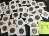 Lot of 40 1970's, 1980's, 1990's 2000's Mixed Date Kennedy Half Dollars Majority UNC