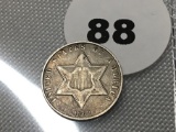 1862 3 Cent Silver