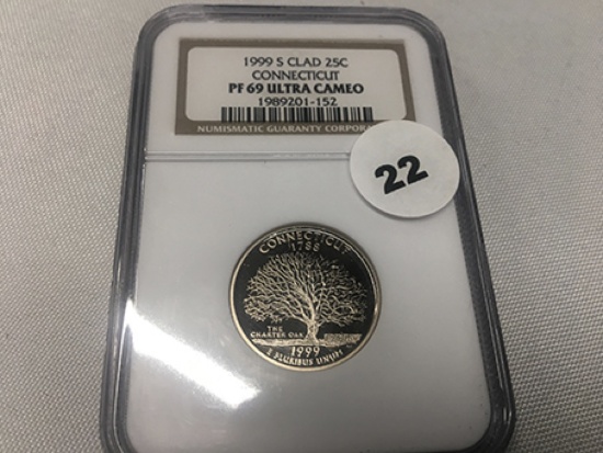 1999-S Connecticut Quarter NGC PF69 Ultra Cameo