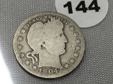 1904-O Liberty Head Quarter
