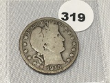 1915 Barber Half Dollar