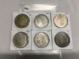6x$ 1921, 1921-D, 1921-S Morgan Dollar