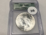 1922 Peace Dollar ICG MS63
