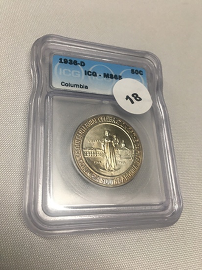 1936-D Columbia Comm. Half ICG MS 65