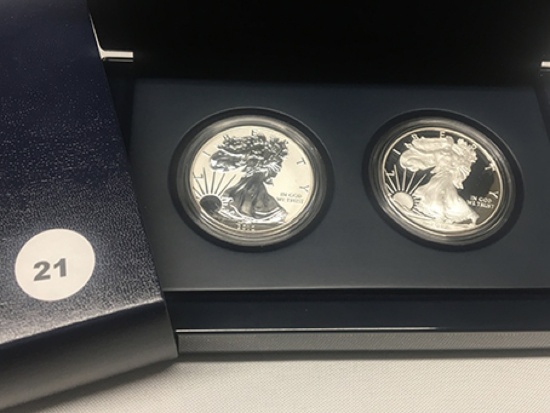 2012 American Eagle SanFransico 2 coin Silver proof set