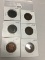 Lot of 6 Large Cent (lower quality)