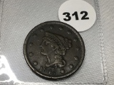 1843 Large cent