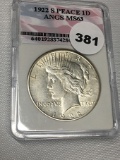 1922-S Peace Dollar ANGS MS63