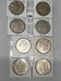 8x$ 1921 D, S Morgan Dollars