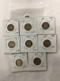 Lot of 8 1970's, 80's, Proof Jefferson Nickles