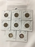 Lot of 8 1990's Proof Jefferson Nickles