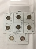 Lot of 8 1990's Proof Jefferson Nickles