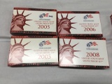 Lot of 4 (2) 2005, 2006, 2008 Silver Proof Sets