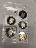 Lot of 5 Proof Ike Dollars