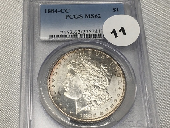 1884-CC Morgan Dollar PCGS MS62