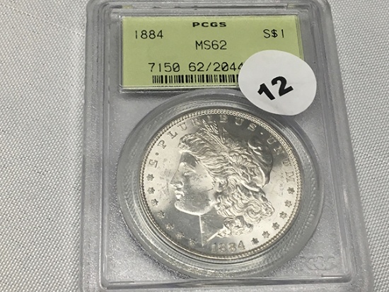 1884 Morgan Dollar PCGS MS62