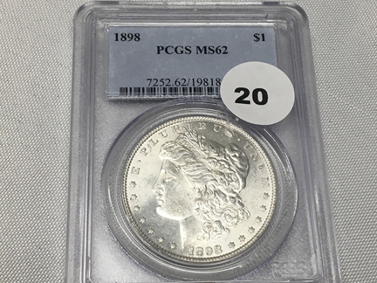 1898 Morgan Dollar PCGS MS62
