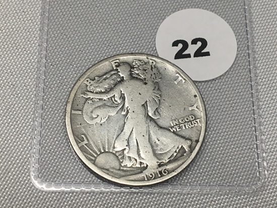 1916 Walking Liberty Half