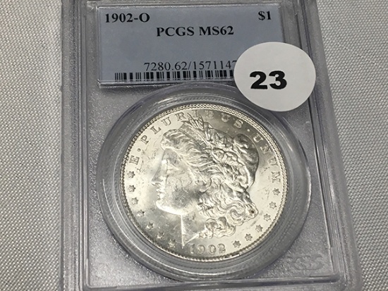 1902-0 Morgan Dollar PCGS MS62