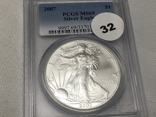 2007 Silver Eagle PCGS MS69