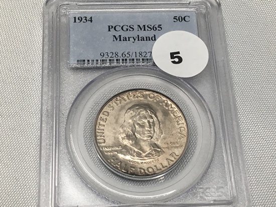 1934 Maryland Comm Half PCGS MS65