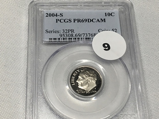 2004-S Roosevelt Dime PCGS PR69 DCAM