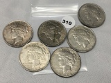 6x$ 1923 Peace Dollars
