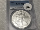 2007 Silver Eagle PCGS MS69
