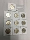 Lot of 10 1964 Kennedy Half Dollars