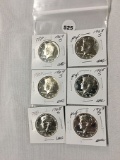 Lot of 6 (3) 1968-S, (3) 1969-S Proof Kennedy Half Dollars