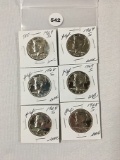Lot of 6 (3) 1968-S, (3) 1969-S Proof Kennedy Half Dollars