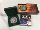 Sterling Silver Medallion & 400th Anniv. Comm. Coin