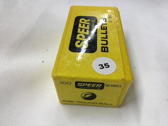 NO SHIPPING: (100) Speer .535in. Round Ball