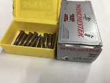 NO SHIPPING: (50 rds.) Win. 218 BEE 46 gr. H.P., and 10 Reloaded Shells